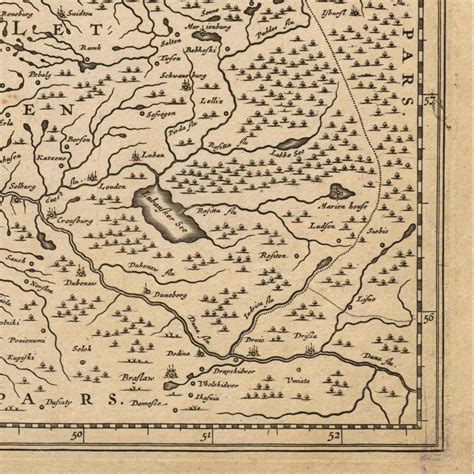 Ancient Map of Livonia 1641 Rare Map Old Map Fine | Etsy