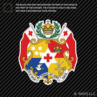 Tongan Coat of Arms Sticker Decal Self Adhesive Vinyl Tonga flag TON TO ...