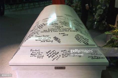 The casket of Rachel Joy Scott was signed by family and friends at... News Photo - Getty Images