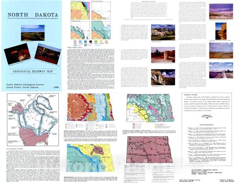 Map : Geologic highway map of North Dakota, 1988 Cartography Wall Art ...