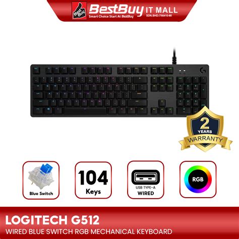 LOGITECH G512 CARBON RGB MECHANICAL GAMING KEYBOARD (920-008949/ 920-009372)