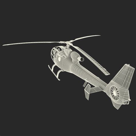 gazelle helicopter 3d model