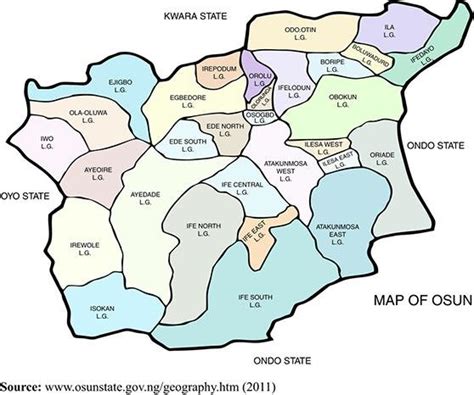 Map of Osun-State, Nigeria | Download Scientific Diagram