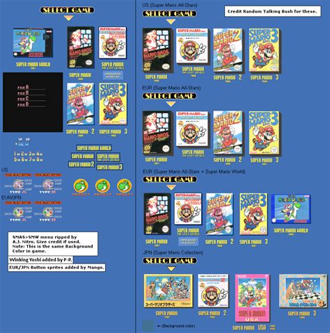 SNES - Super Mario All-Stars / + Super Mario World - Game Select - The ...