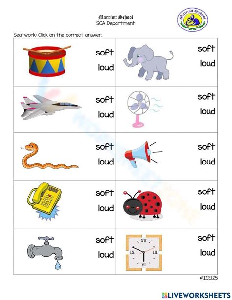 It's Loud Or Soft Sound? Worksheet