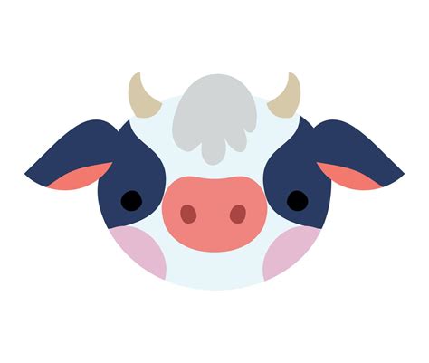 cow face design 21387327 Vector Art at Vecteezy