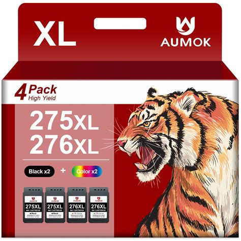 PG-275 CL-276 XL Printer Ink Replacement for Canon 275xl and 276xl Ink Cartridges (2 Black 2 ...