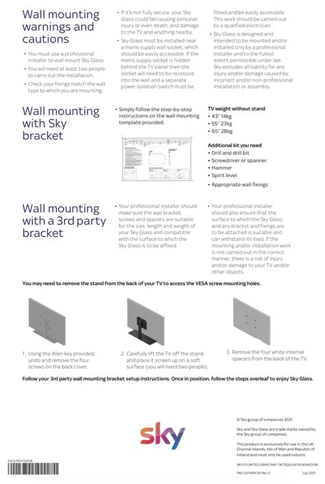 Sky Glass Wall mounting - Page 9 | Sky Community