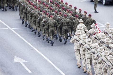 Polish Soldiers Marching on Army Parade on May 3, 2019 in Warsaw ...