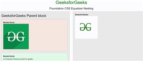 Foundation CSS Equalizer Nesting - GeeksforGeeks
