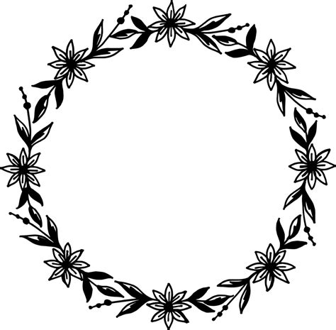 10 Circle Floral Frame Vector (PNG Transparent, SVG) | OnlyGFX.com