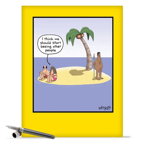 J8409 Jumbo Funny Birthday Greeting Card: 'See Other People Tim Whyatt Cartoons' with Envelope ...