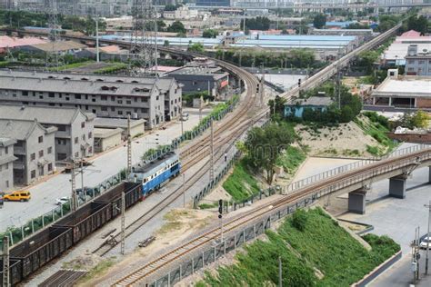 China railway scenery editorial stock image. Image of commute - 43455224