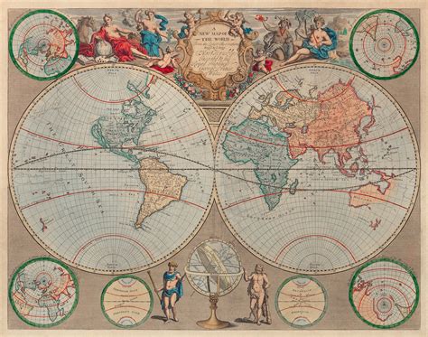 A new map of the world | Free public domain illustration - 2038932
