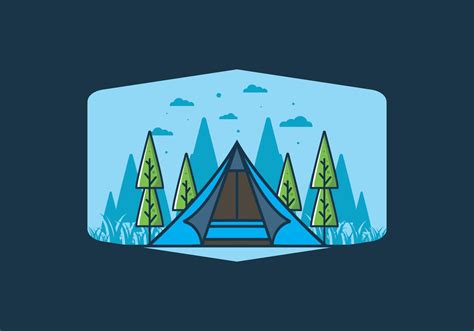 Triangle tent camping flat illustration 7295247 Vector Art at Vecteezy