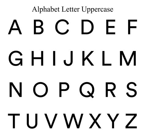 Free Printable Upper Case Alphabet Template Printable Alphabet - Photos