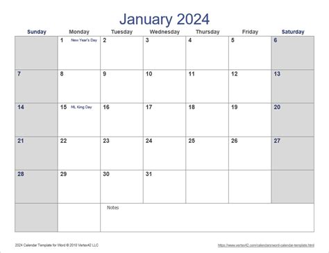 2024 Calendar Word Document - Alfy Louisa