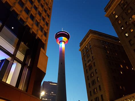 Calgary Tower proudly beautiful : r/Calgary