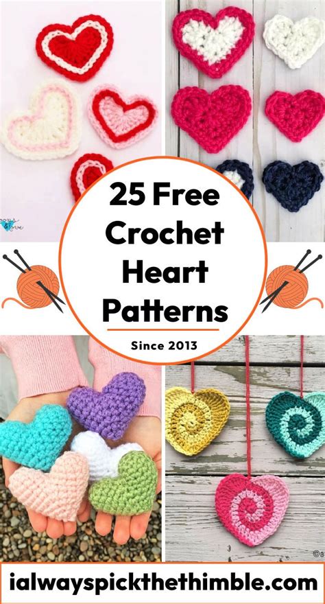 25 Free Crochet Heart Patterns {PDF Pattern}