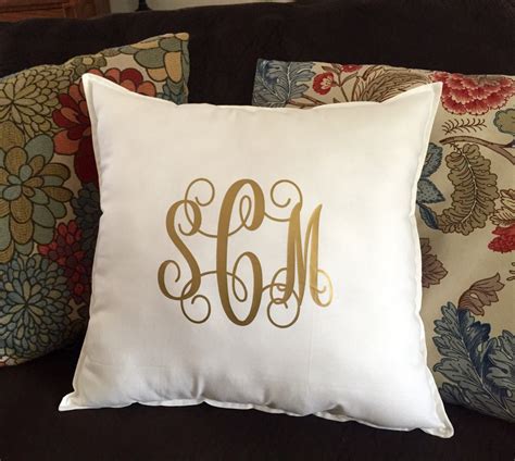 Monogram Pillow Monogrammed Throw Pillow Square Throw - Etsy