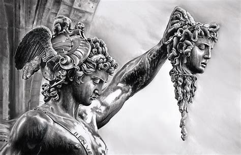 Perseus Statue holding Medusa's Head - Etsy.de