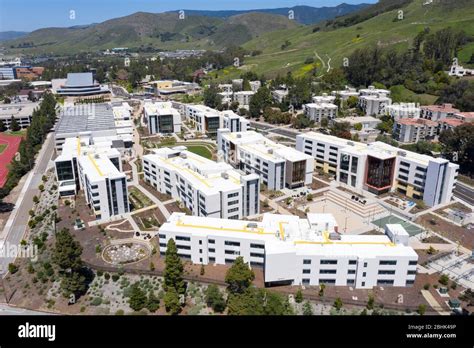 Aerial view above the campus of Cal Poly San Luis Obispo, California Stock Photo - Alamy