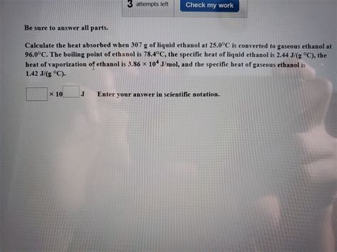 Solved 3 attempts left Check my work Be sure to answer all | Chegg.com