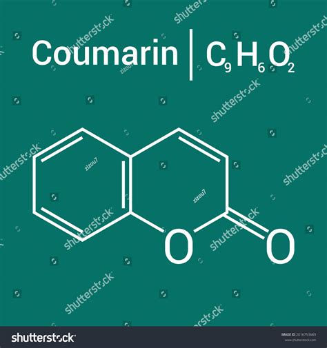 Chemical Structure Coumarin C9h6o2 Stock Vector (Royalty Free ...