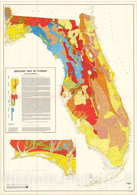 Map : Geologic map of Florida, 1981 Cartography Wall Art : | Map of ...