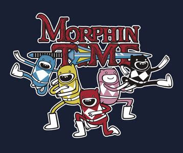 Adventure Time Power Rangers T-Shirt - Morphin Time Shirt