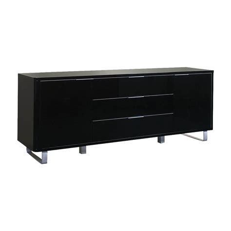 Accent Black High Gloss Sideboard | Modern Dining Furniture | FADS