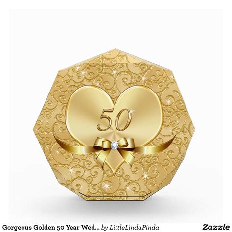 Gorgeous Golden 50 Year Wedding Anniversary Gift | Zazzle | 50 year ...