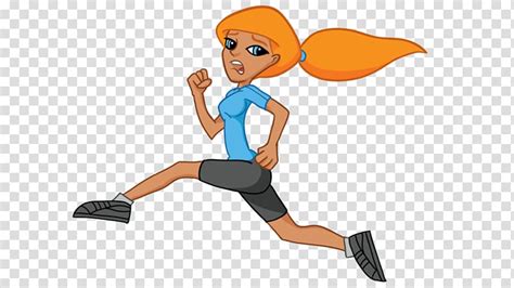 Running Cartoon Girl , Cartoon Running transparent background PNG ...