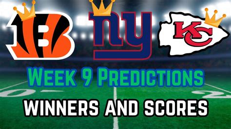 NFL Week 9 Game Predictions - All Winners and Scores - YouTube