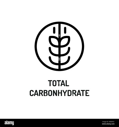 Total carbohydrates line black icon. Nutrition facts Stock Vector Image & Art - Alamy