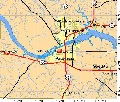 Sheffield, Alabama (AL 35660) profile: population, maps, real estate, averages, homes ...