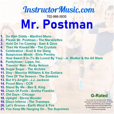 Mr. Postman | Instructor Music | Workout Music | Exercise Music