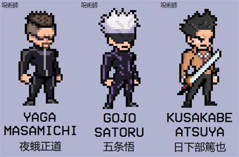 A few JJK Characters as Pixel Art Sprites for a 2D Jujutsu Kaisen smash ...