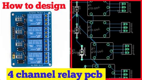 how to design 4 channel relay pcb layout |how to design pcb for 4 ...