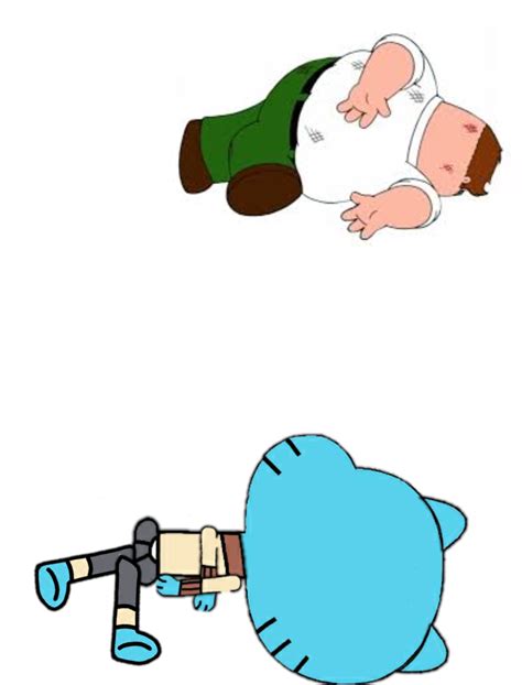 Gumball Copying The Peter Griffin Death Pose by gamermaster565 on DeviantArt