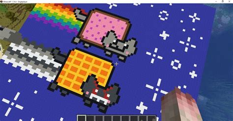 Nyan Cat pixel art Minecraft Map