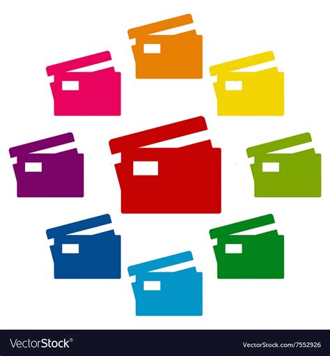 Colorful icons set Royalty Free Vector Image - VectorStock