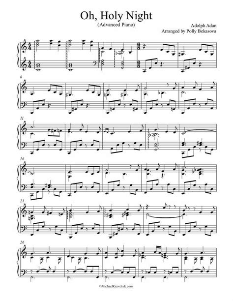 O Holy Night Piano Sheet Music