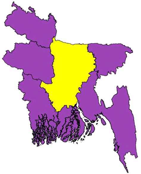 Maps of Bangladesh: Dhaka Division