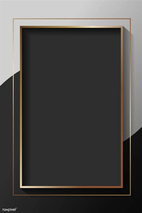 Blank rectangle black abstract frame vector | premium image by rawpixel ...