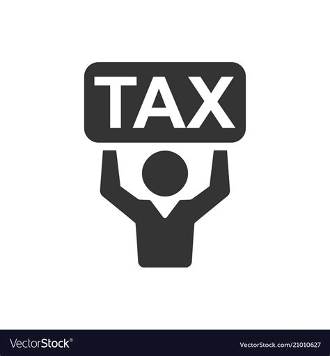 Income tax day icon Royalty Free Vector Image - VectorStock