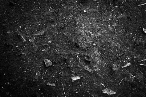 Soil Dark Ground Surface Top View Texture and Background Stock Image ...