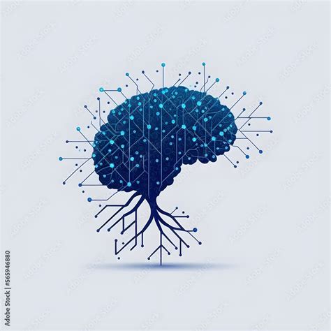 minimalist logo for AI software company with brain and neural network connections between ...