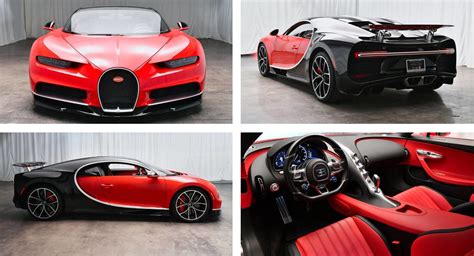 Barely Run-In Red And Black Bugatti Chiron Will Cost You $3.1 Million | Carscoops