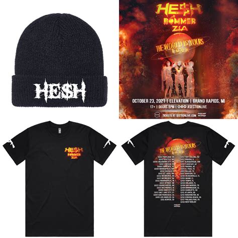 HE$H - Merch and Ticket Bundle - Enter to win on ToneDen